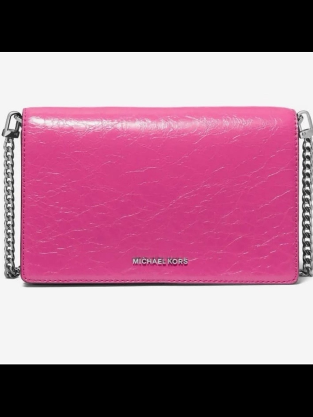 Michael Kors Hot Pink Leather Chain Crossbody